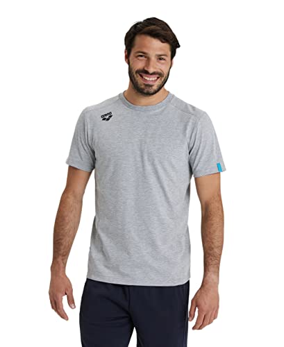 ARENA Men's Team Unisex Panel T-Shirt, Medium Grey Heather, M ARENA Men's Team Unisex Panel T-Shirt, Medium Grey Heather, M
