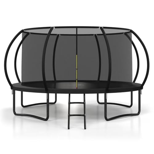 Polar Aurora 14 FT Outdoor Trampoline with Safety Enclosure Net,