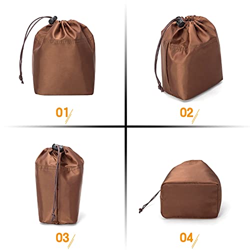 Purse Organized Handbag Insert Multipurpose Waterproof Tote Bag Portable Organized Insert Travel Drawstring Cosmetic Bag Barrel Pouch For Lv Nano Noe Mini #TOP3