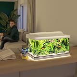 Tetra Starter Line 54 L Aquarium Weiß, Komplett-Set - inkl. Tag- & Nachtlicht LED-Beleuchtung, Innenfilter, Heizer, Fischfutter und Wasseraufbereiter
