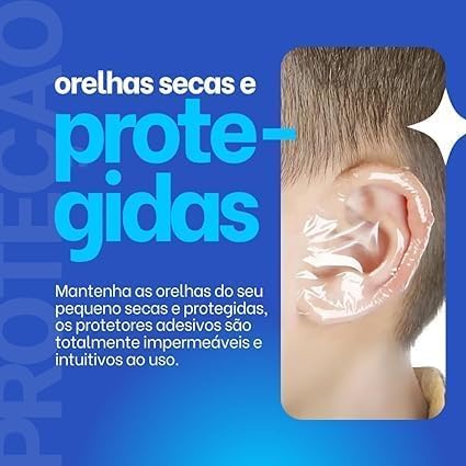 Protetor De Orelha Ouvido KIT 40 Unidades Para Bebês, Crianças E Adultos Impermeável Par De Protetor
