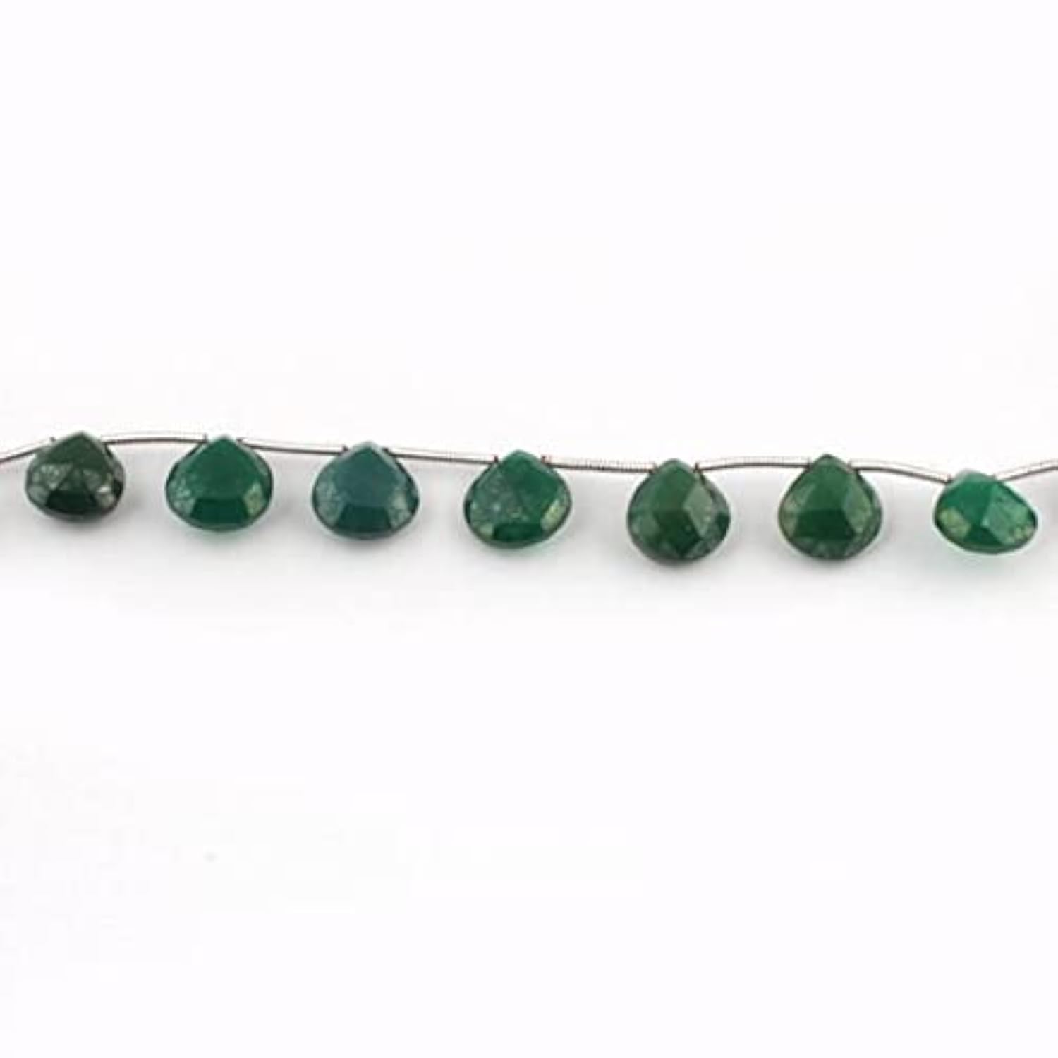 Perles d'onyx vert en forme de cœur pour créer un cadeau personnalisé unique fait main SB3310