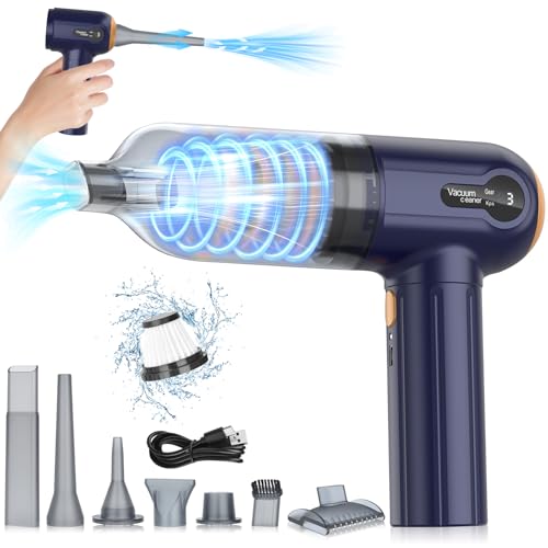 Car Vacuum Cleaner, Musclez 4-in-1 Handheld Vacuum Cordless 15000Pa Portable Dust Buster with LED...