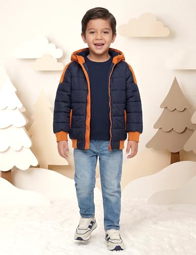 Image of Amazon Brand - Symbol Boys Boys Quilted Winter Jacket with Detachable Hood | Age 2-12 Years| Standard Length