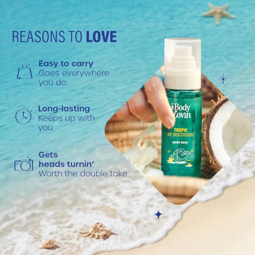 Image of Plum BodyLovin' Tropic Of Discussion Body Mist | Tropical Breeze Meets Creamy Coconut | Long-Lasting | Fresh Tropical Fragrance | With Notes Of Ozonic, Coconut & Gardenia |100 ml