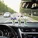 HJZHII 3Pcs Daisy Flower Car Accessories for Women, Daisy Cute Car Dashboard Decorations Car Interior Aesthetic Accessories