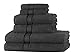 Produktbild Sweet Needle SweetNeedle Super Soft 580 g/m² Handtuch, luxuriös, 100 % ringgesponnene Baumwolle & saugfähig mit Rayonrand, 100 % Baumwolle, Schwarz , 6er-Set