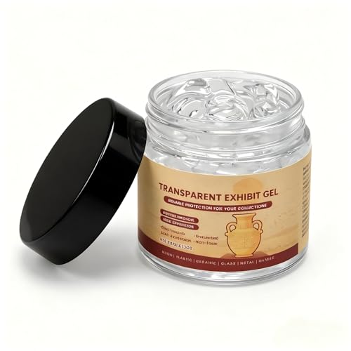 Image of Museum Putty 60g (2.12 oz) Removable Clear Gel Wax, Residue Free and Reusable Museum Gel for Securing Antiques Glass Ceramic and Collectible Figures to Prevent Falling