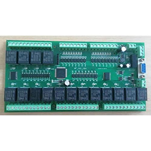 16 Road inputs and 16 outputs Relay Module/PLC Amplifier/MODBUS RTU/RS232+485 Dual Serial Ports - (Color: Without Rail)