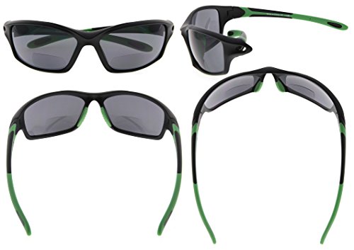 Image of Eyekepper Bifocal Sunglasses for Women Men, Rectangular Frame | Outdoor Sports Bifocal Reading Sunglass, with Readers Built in, Mens Tinted Sun Reader Bifocals, Ladies Cheater,Wrap Half Rim