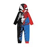 Marvel Boys' Spiderman Hooded Blanket Sleeper, Venom, 8