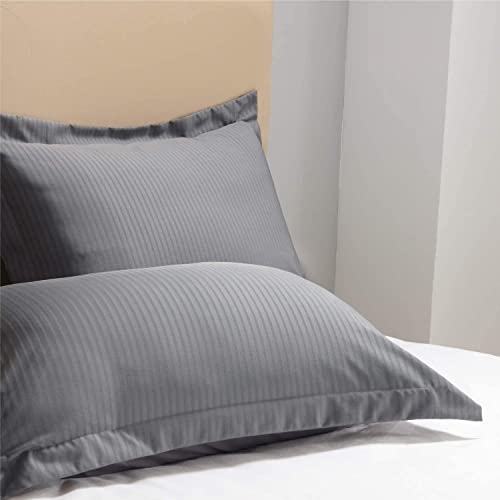 Bedsure Striped Bedding Comforters Sets For Queen Bed - Grey Queen Size Comforter Sets 3 Pieces, Gray Queen Bed Set With1 Comforter And 2 Pillow Shams #TOP3