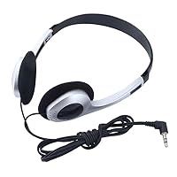 Gammaeon Stabile Retro Kopfhörer, Kabelgebunden, Silber Vintage Design, Kompatibel mit PC, Smartphones und Tablets für Schule und Bibliothek