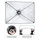 Andoer Softbox-Beleuchtungs-Set mit 3 Softboxen, 50 x 70 cm, 3 LEDs, 135 W, 3 Lichthalterungen, 2 m, Federarm für Portrait, Produkt, Video, Live-Übertragung