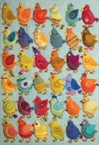 Sampler Series Pattern and Template Set by Sue Spargo - Wool Applique Project ''Chick Play'' (15.5 Sampler Series Pattern and Template Set by Sue Spargo - Wool Applique Project ''Chick Play'' (15.5