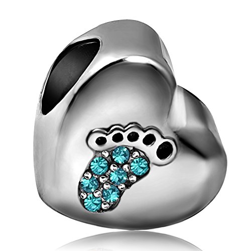 Image of JMQJewelry Feet Jan-December Womens Charms Fits Pandora Charms Bracelets