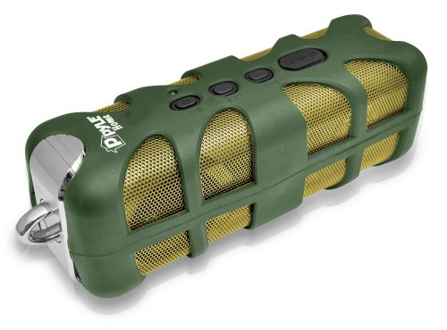Portable Wireless Waterproof Outdoor Speaker - Bluetooth Compatible Rechargeable Battery Powered Shower Pool Loud Speaker System w/ AUX, USB Charger - Mp3 Android iPod iPhone - Pyle PWPBTA70GN (Green)