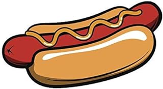Magnet Delicious American Fast Fair Food Magnetic Vinyl Magnet Bumper Sticker (4" Wide, Hot Dog)