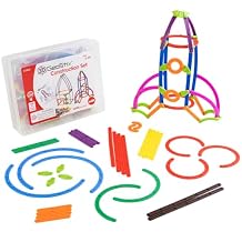 edxeducation GeoStix 3D Construction Set | 110 Connecting Toys in 10 Colors | STEAM Building Toy | Construct 2D and 3D Shapes