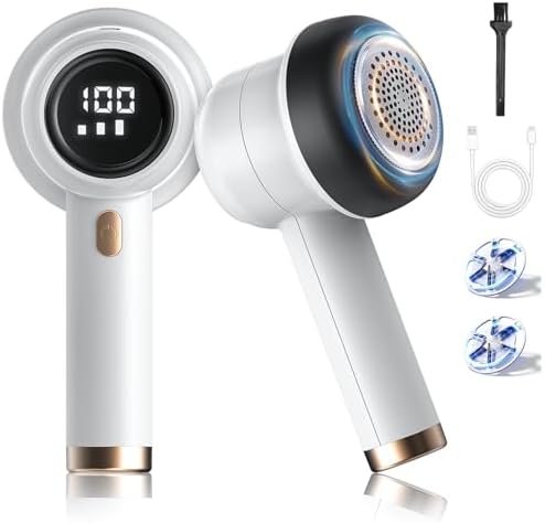 （16:00時点） 【2025年モデル 毛玉取り】urglee 毛玉取り けだまとり 電動 毛玉クリーナー 安全装置 Type-C充電 3段階のスピード調整 液晶ディスプレイ パワフルな6枚刃 代替ブレード 持ちやすく軽量 あらゆる洗濯物/靴下/衣類/寝具/カーペットに対応 ワイヤレス使用 旅行 家庭用ギフト