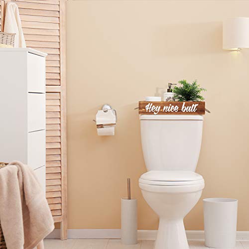 Hey Nice Butt Bathroom Decor Box Rustic Toilet Paper Holder Wooden Toilet Storage Box Funny Farmhouse Decor Bathroom Decorations Brown