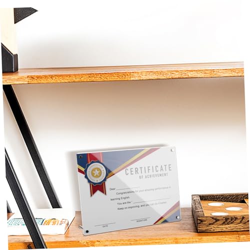 Cadre document A4 acrylique rigide transparent avec présentoir mural de bureau - 6