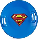 Slippery Racer Superman Downhill Pro Saucer Snow Sled, Blue