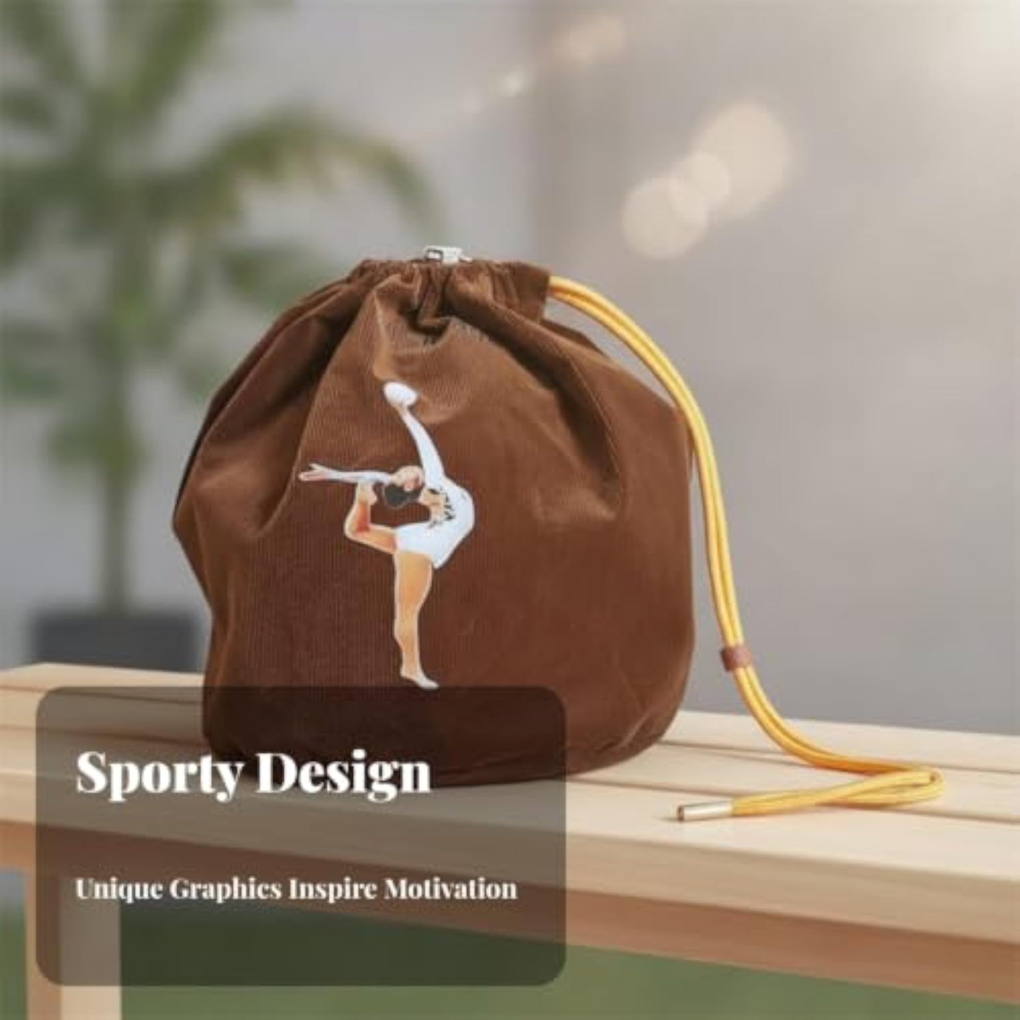 Printed Graphics Gymnastics Ball Bag, Drawstring Pouch