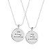 Lux Accessories Best Friends BFF Forever You Are My Sunshine Necklaces. (2 PC)