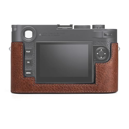 MUZIRI KINOKOO Funda para Leica M11 M11-P M EV1, Funda Protectora de Cuero Genuino de Primera Calidad para cámaras Leica M11/M11-P/M-EV1, con empuñadura y diseño con Fondo Abierto - Marrón - imagen 5