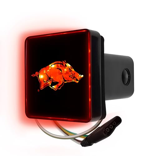 FANMATS NCAA Arkansas Razorbacks Lighted Hitch Cover