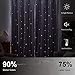 Loyala Star Double Layer Blackout Curtains for Bedroom, Kids - Cute, 84 Inches Long, 2 Panels Set, Purple, 42 X 84 Inches