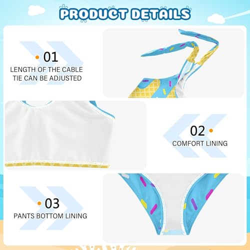 Image of Girls Tankini Swimsuit Bathing Suit Two Piece Bikini Summer Beach Swimwear with Adjustable Strap 3-12 Years