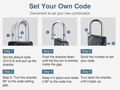 Puroma Combination Lock, 2 Pack 4 Digit Combo Lock Locker Lock Upgraded Hole Design For Hanging Tags And Labels For School Gym Locker, Outdoor Shed Fence, Gate Hasp (Black) #TOP7