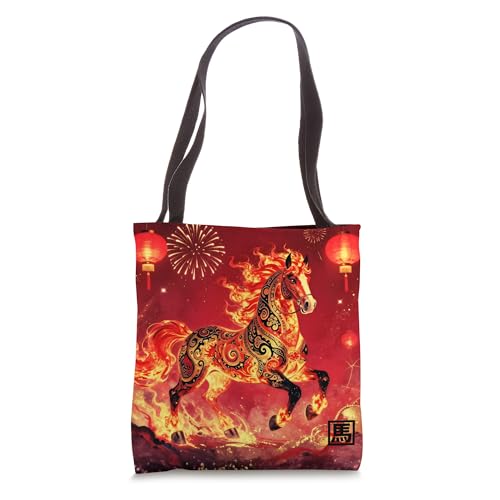 Year Of The Fire Horse Chinese Lunar New Year 2026 Tote Bag