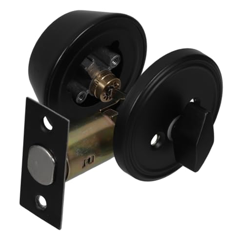 Angoily Locking Auxiliary Dead Bolt Lock for Interior Doors Heavy Duty Key Lock Single Cylinder Fits Door Thickness