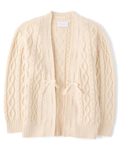 Image of The Children's Place Girls' Long Sleeve Open Front Knit Cardigan
