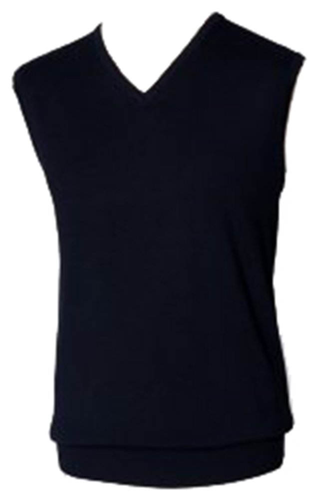 Henbury Navy Blue Lightweight Sleeveless V Neck Sweater : Color - Navy : Size - Xl