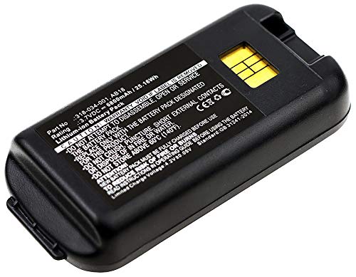 CELLONIC 1x Akku für Barcode Scanner Kompatibel mit Honeywell Intermec CK3X, Intermec CK3, Intermec CK3R, Intermec AB17 - (6800mAh, 3.7V)