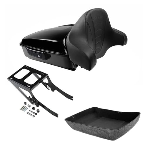 XIOUMAAN Chopped Pack Trunk Pad 2-Up Mount Tour Pak Heritage Synthetic leather+Foam Rear CPTP2MFFHTPHC1