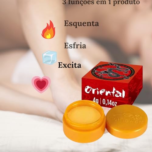 Kit 3 Pomadas Cremes Oriental Chinesa Excitante Lubrificante Esquenta Esfria Retarda Unissex HotFlow