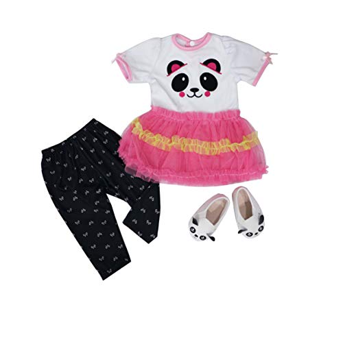 image for WAWA-HAOKEAI Reborn Baby Dolls Clothes for 22-24 inch Panda Outfit Acc