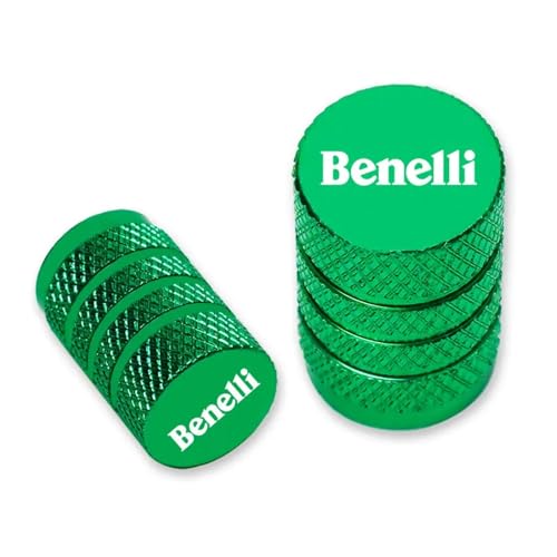Ventilkappen für Alu-Reifen Für Benelli TNT 125 TNT135 Jinpeng 502 TRK502 TRK 502X Motorrad Zubehör Rad Reifen Ventil Stem Caps Luftdichte Abdeckung(Green)