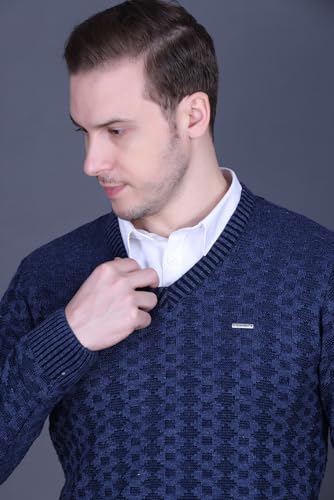 Image of GODFREY V Neck Full Sleeve Sweater for Man Winter Pullover