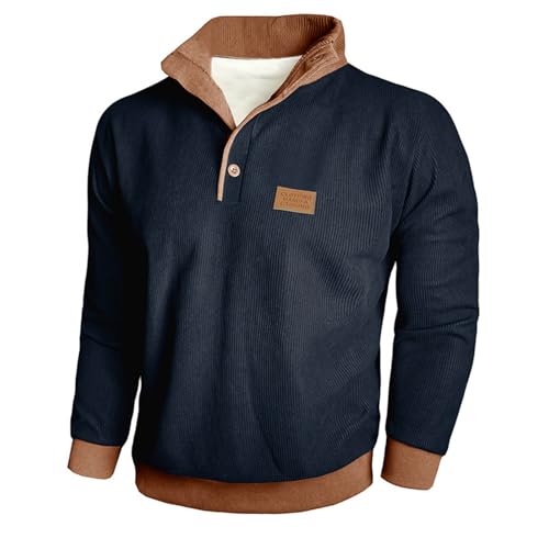 Mens Corduroy Sweatshirts Casual Button up Sweatshirts Long Sleeve Fall Pullover Workout Athletic Corduroy Shirts4