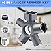 10 in 1 Faucet Aerator Removal Tool for Hidden Threaded Aerator/Aerator with Housing (Cut Edge&Round) with Size M16.5/M18.5/M21.5/M22/M24/M28 Aeration Tool