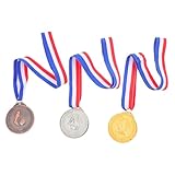 GARVALON 3個メダル 短距離競技用 賞状 メダル サッカー柄デザイン 軽量 コ