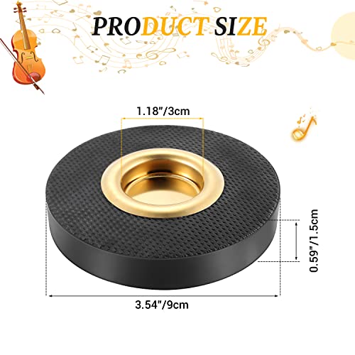 Facmogu Rock Stop For Cello, Cello Endpin Rest For Floor Protector String Instrument Accessory, Rock Stop Endpin Stand Holder With Reinforced Brass Cup & Hard Rubber Mat Anti-Slip Base #TOP2