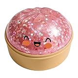 Glitter Dumpling Squishy, Sparkling Stress Relief Collectible Desktop Accessory for Adults