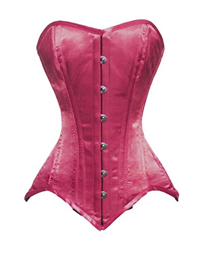 luvsecretlingerie Heavy Duty 26 Double Steel Boned Waist Training Satin Overbust Tight Shaper Corset #8851-OT-SA
